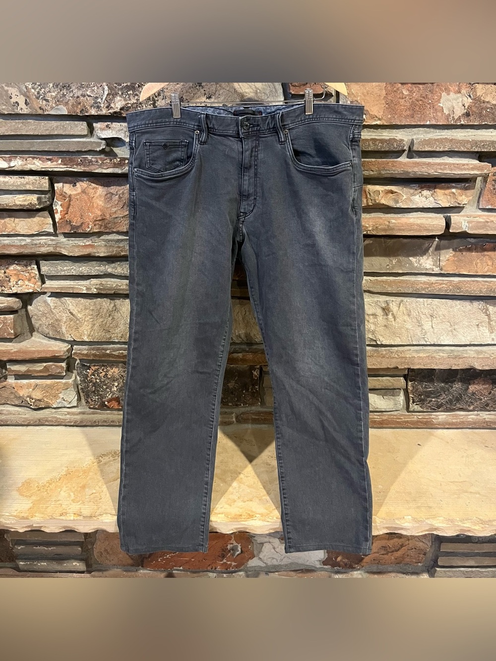Robert Graham Dark Gray Straight-Leg Jeans
